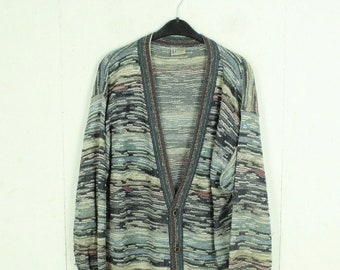 VINTAGE cardigan with wool size. XXL colorful patterned cardigan