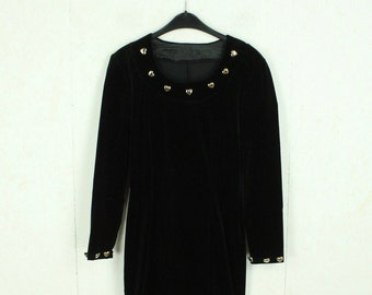 Vintage velvet dress size. S black dress velvet