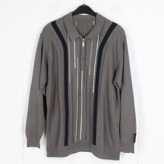 Vintage CARLO COLUCCI sweater size M L beige stri… - image 1