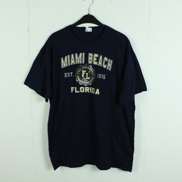 Vintage Miami Beach Florida 90s T-Shirt, Taille XL, t-shirt souvenir, vêtements des années 90, t-shirt des années 90, imprimé, illustration (KK/21/03/073)