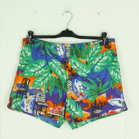Vintage Beach Shorts Gr. XL bunt Crazy Pattern - image 1