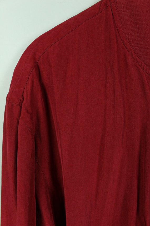 Vintage silk blouson 90s, Size L, silk bomber, 90… - image 3