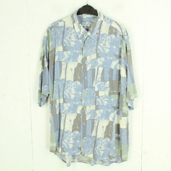 Vintage 90s shirt size XXL colorful crazy pattern… - image 1