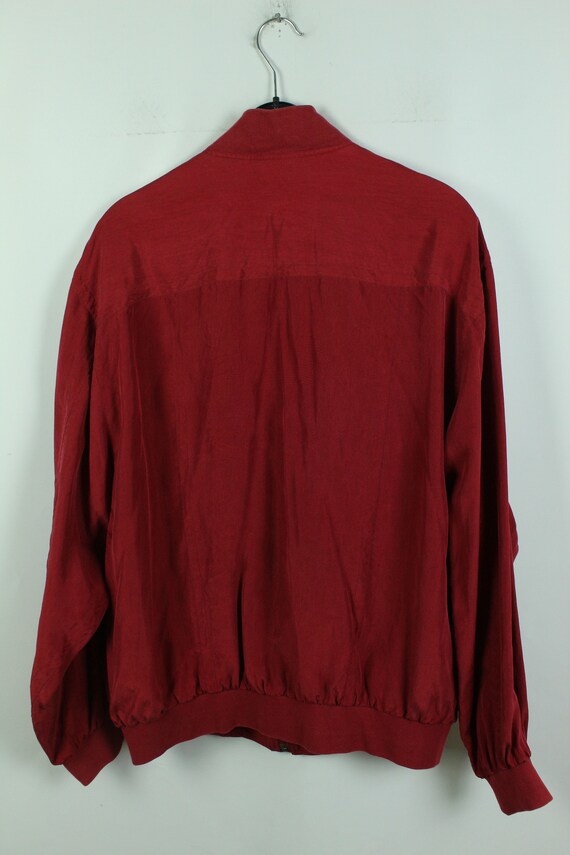Vintage silk blouson 90s, Size L, silk bomber, 90… - image 4