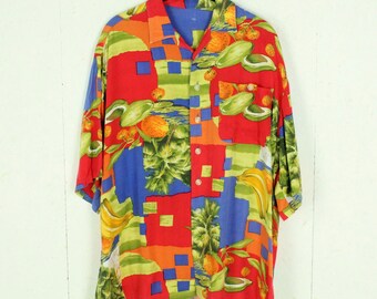 Vintage Hawaiian Shirt Size XL colorful fruits