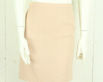 Vintage mini skirt with wool size M pink plain high waist skirt