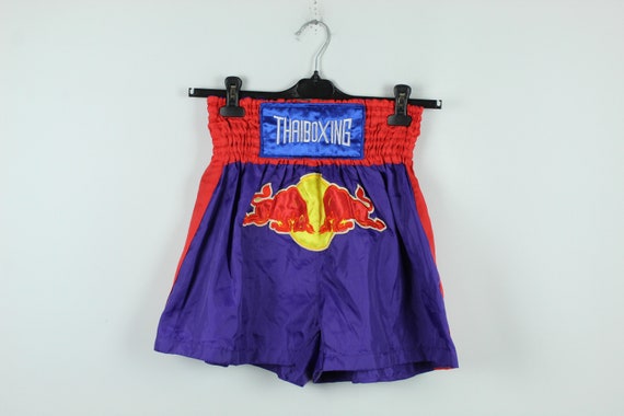 Vintage thai boxing shorts, Size M, 90s clothing,