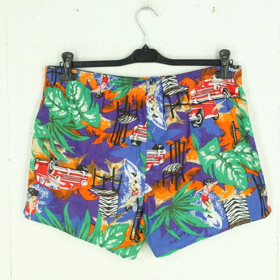 Vintage Beach Shorts Gr. XL bunt Crazy Pattern - image 3