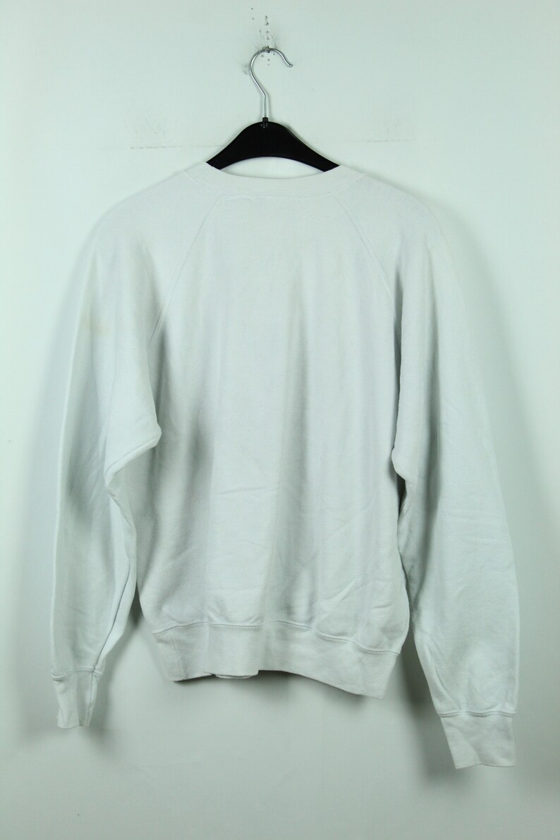 KK2010110 90s Clothing white 90s sweater Vintage 90s plain Sweatshirt Size M