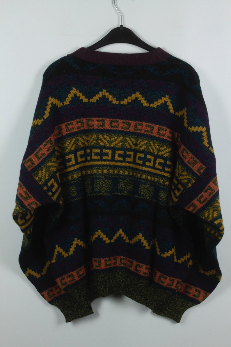 Vintage Pullover 90s clothing knitwear Size M pattern KK06473 90s jumper Vintage Sweater