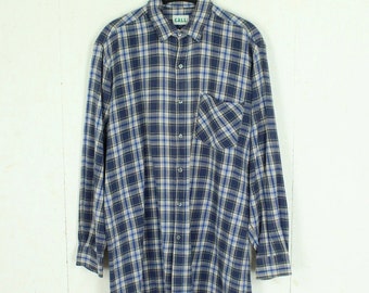 Vintage flannel shirt size XL blue multi-colored checked flannel