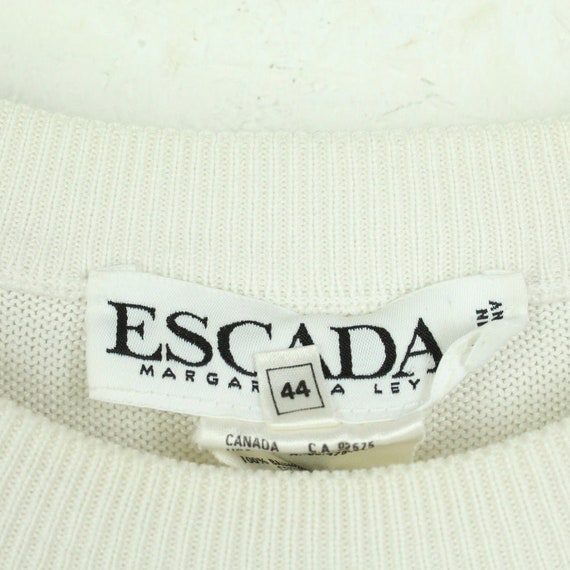 Vintage ESCADA Pullover Female Gr. L schwarz weiß… - image 4