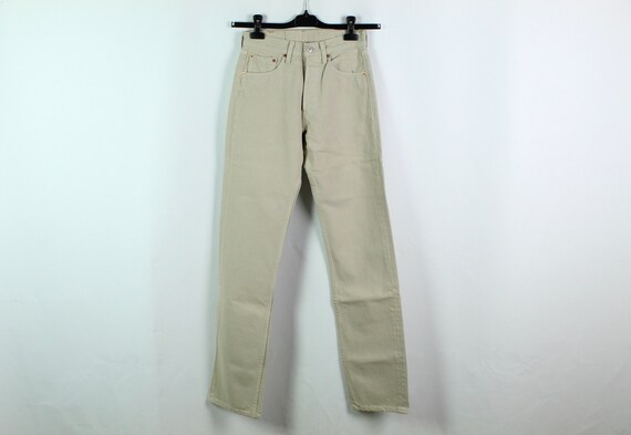 Vintage Levi's 501 jeans - high waist beige, W27 L