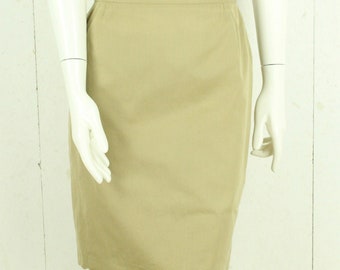 Taille de la jupe vintage S olive uni taille haute