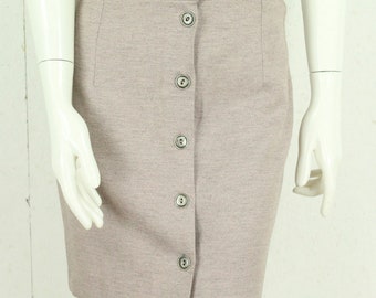 Vintage mini skirt with wool size S old pink mottled high waist skirt