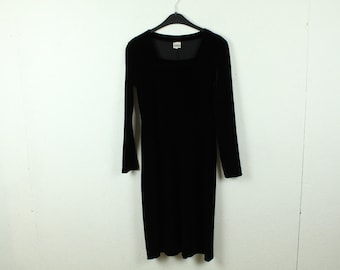 Vintage ANDREA MARE Velvet Dress, Gr.M, Velvet, black (KK/21/11/234)