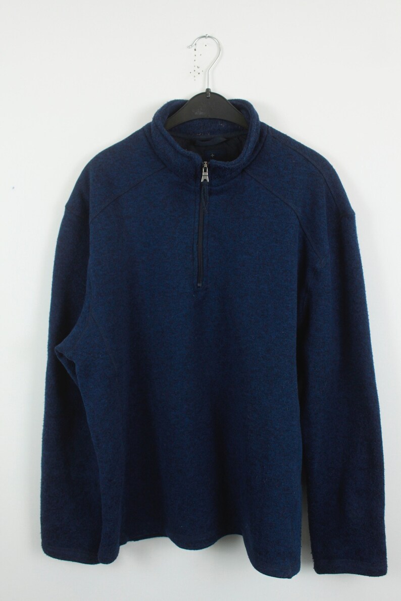 90s 90s clothing vintage sweater quater zip Vintage Sweatshirt KK02084 blue vintage clothing