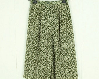 Talla culotte vintage. Pantalón cintura alta floral verde M