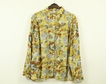 Vintage blouse, size L, crazy pattern, 90s, colorful (KK/21/09/291)