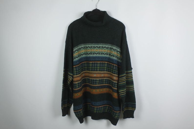 Vintage Pullover Size L Benetton 90s jumper Vintage Benetton Sweater 90s clothing KK06076