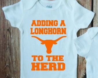 Adding a longhorn to the herd. Texas Longhorn Birth announcement. Texas Longhorn Football.