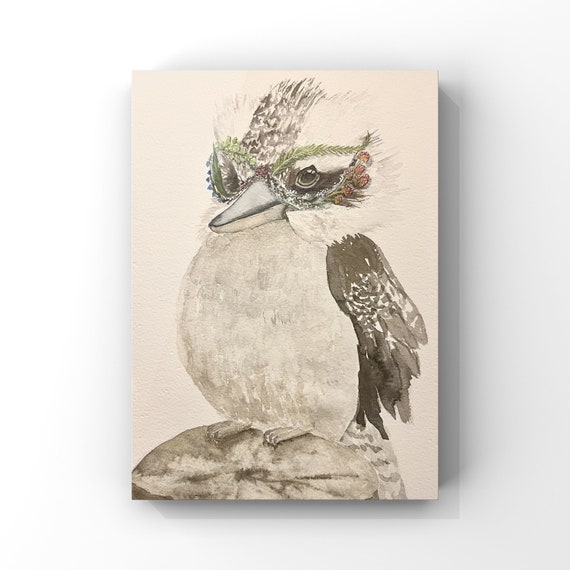 The stylish kookaburra - Bohemian Hippy Childrens Print