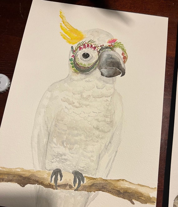 The stylish Cockatoo - Bohemian Hippy Childrens Print