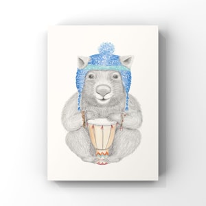 Wombat Art - Wombat print | Quirky Art | Boho Nursery Art | Boho Room Decor | Tumblr Room Decor |Boho Baby Decor
