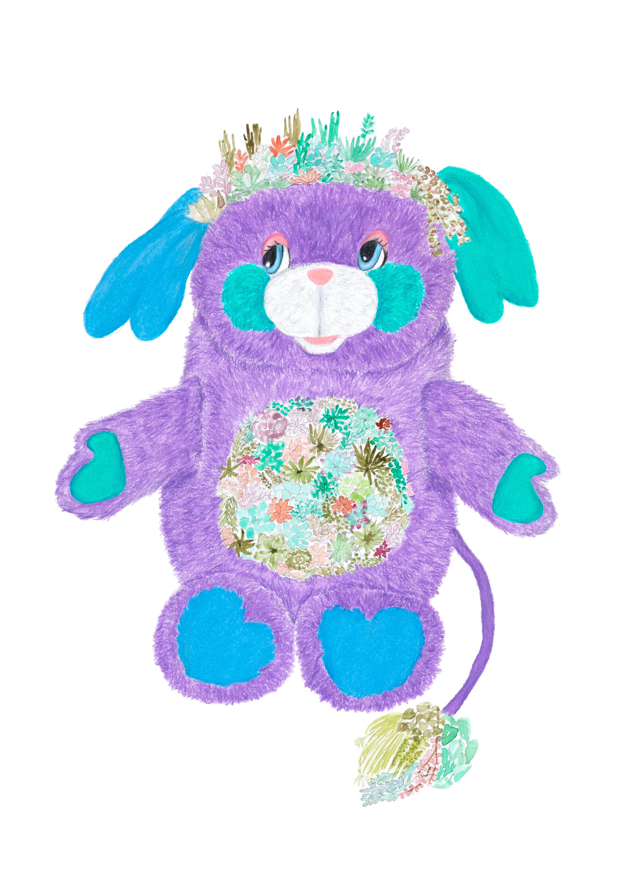 Popple art, soft toy, retro toys, girls room, nostalgia, 80s kids