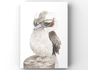 The stylish kookaburra - Bohemian Hippy Childrens Print