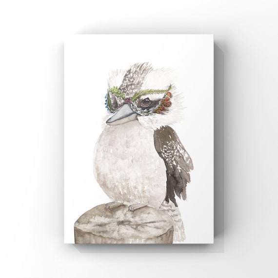 The stylish kookaburra - Bohemian Hippy Childrens Print