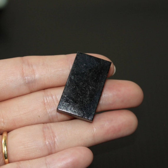 8.6 Grams Opaque Black Jadeite Jade grade A Rough Chunk With Gem