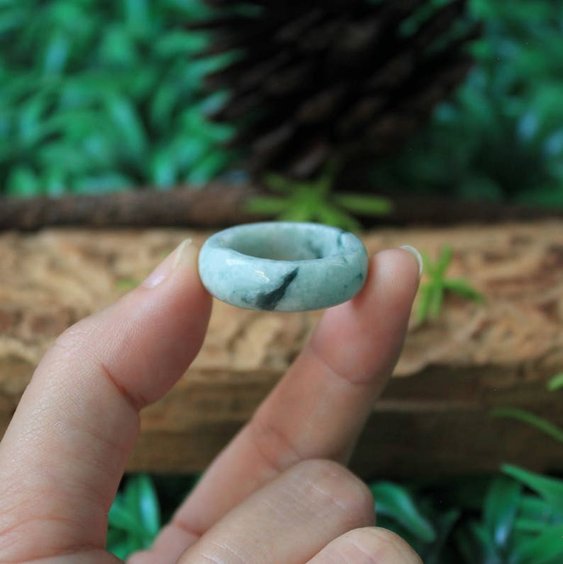 Unique Light-green Jadeite Jade grade A Dark Green Vein - Etsy