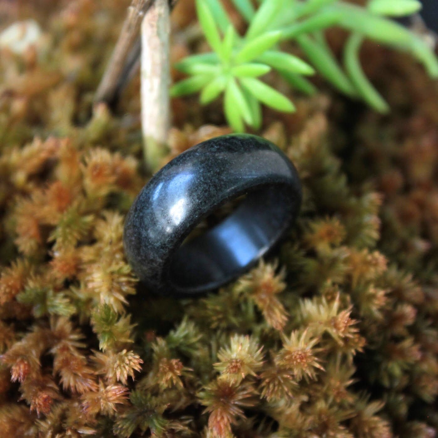 Black Jadeite Jade grade A Hand Carved Ring Size 9 1/2 US Etsy