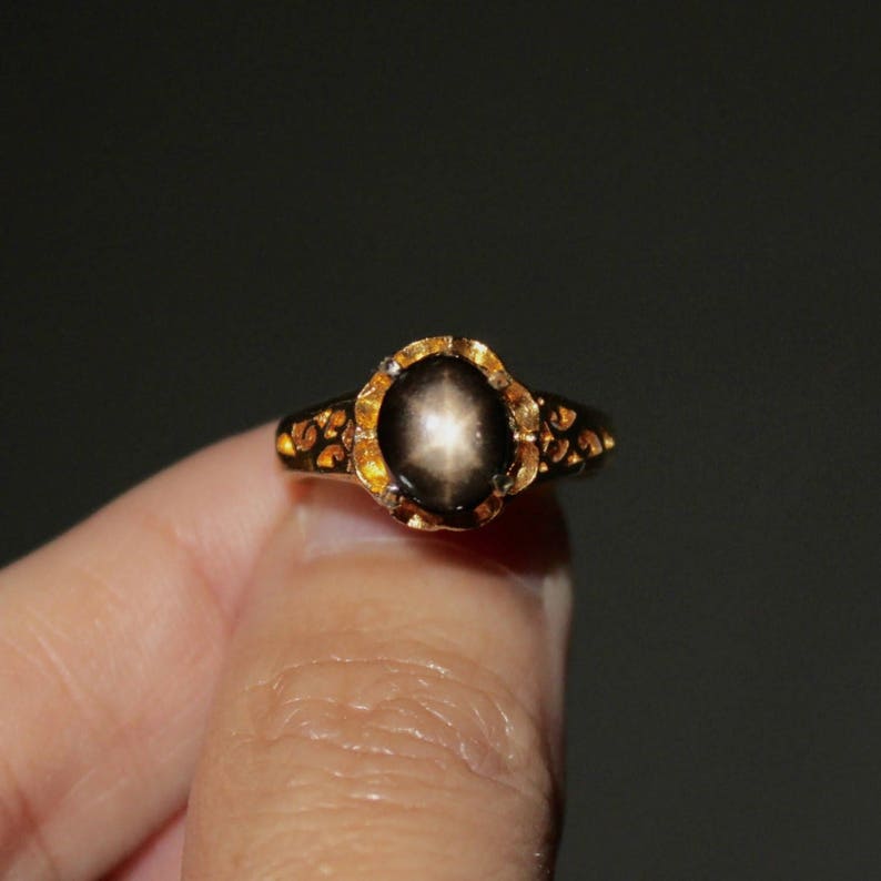 1.35 Ct. Natural Unheated/untreated Thai Golden Star Black - Etsy