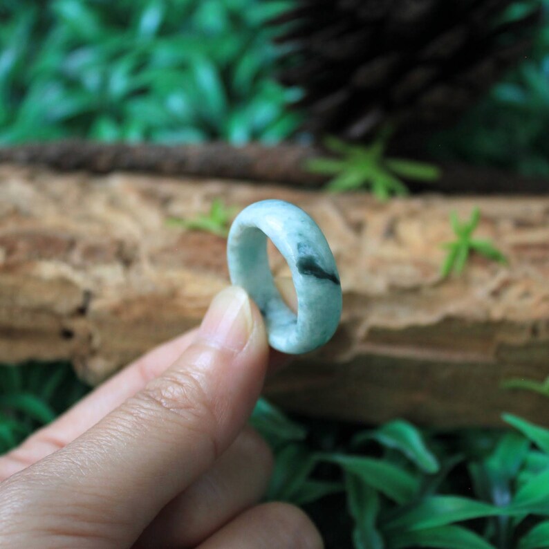 Unique Light-green Jadeite Jade grade A Dark Green Vein - Etsy