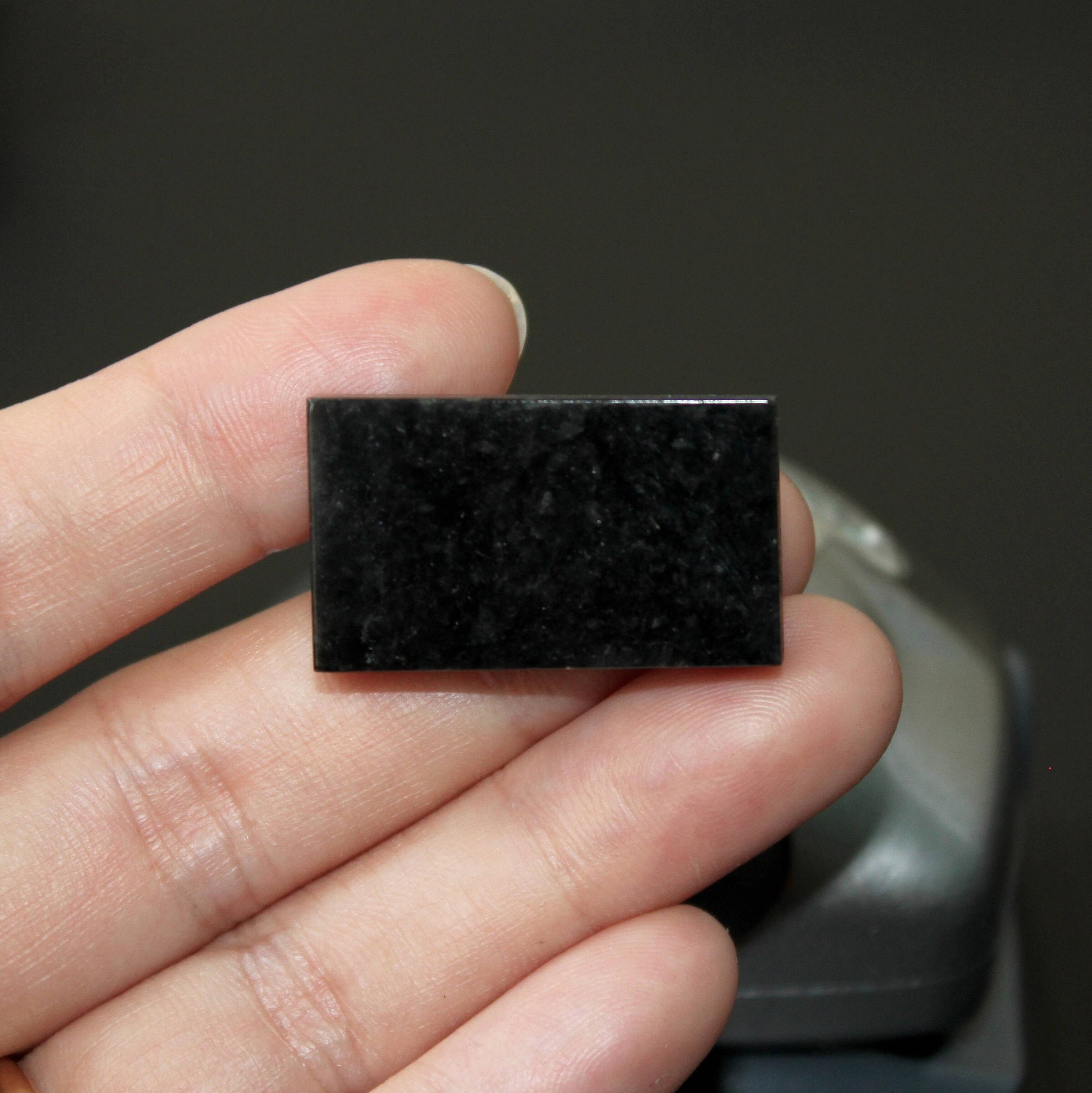 8.6 Grams Opaque Black Jadeite Jade grade A Rough Chunk With Gem Lab