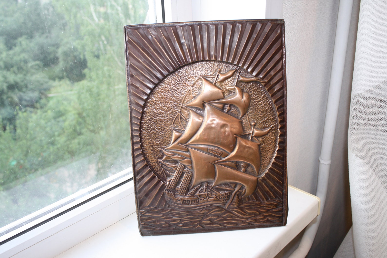 Vintage Copper Wall Art .Hammered Metal work. Vintage wall art | Etsy