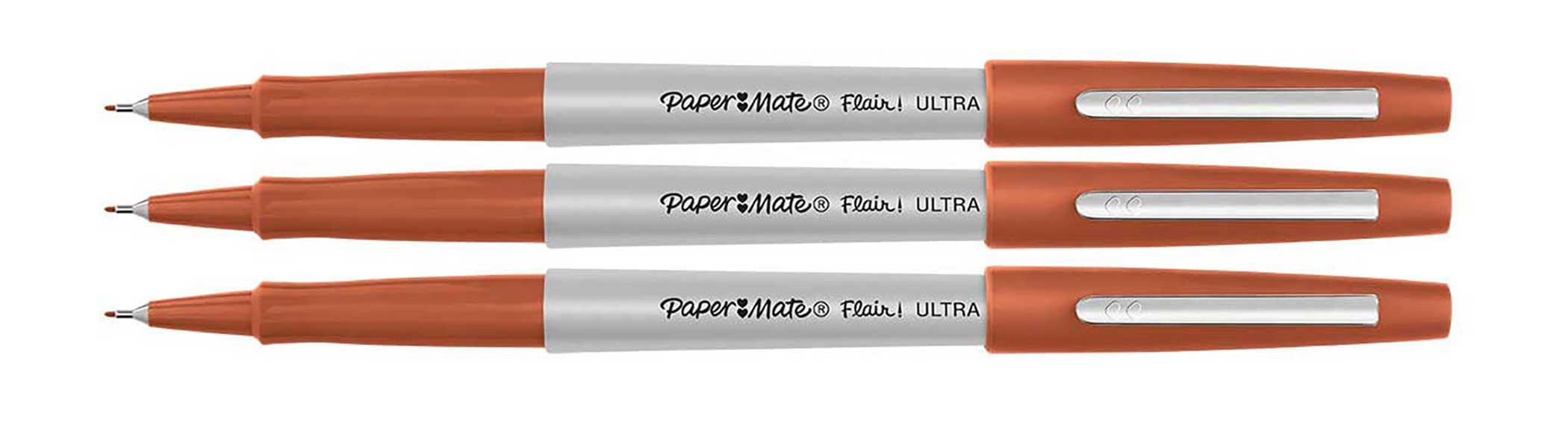 Papermate Flair Pumpkin Ultra Fine Felt Tip Pens Pack of 3 
