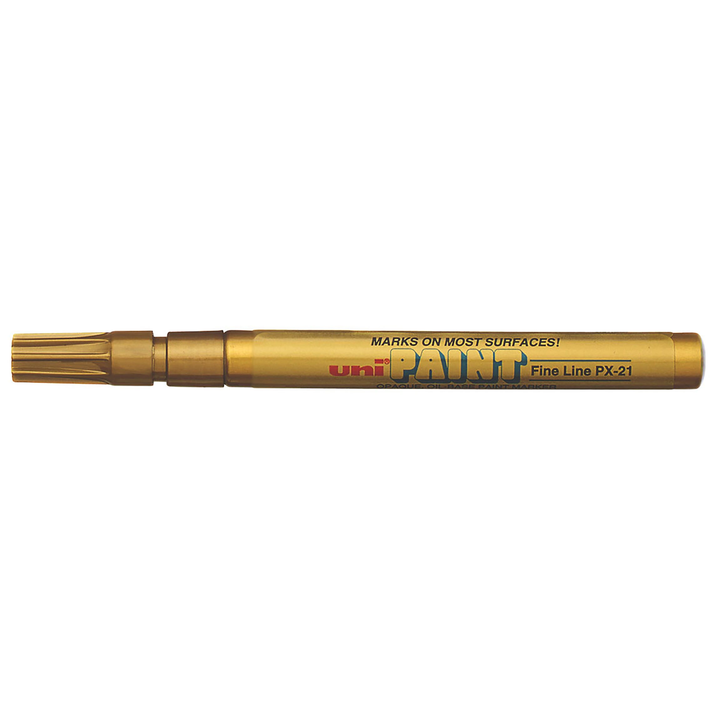 Gold Paint Marker Fine Point Oil Based Uni Paint PX21 Etsy