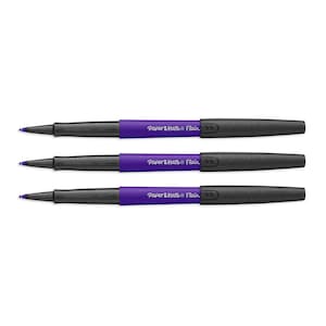 Papermate Flair Metallic Amethyst Purple Felt Tip Pens Pack of 3