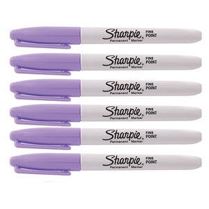 Sharpie Permanent Markers with Stainless Steel Marker Case, Fine Point,  Black, Set of 6