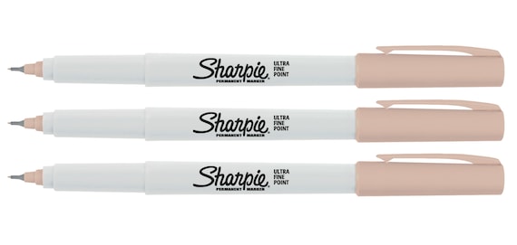 Sharpie Almond Ultra Fine Permanent Markers 3 Count for Coloring and Art 