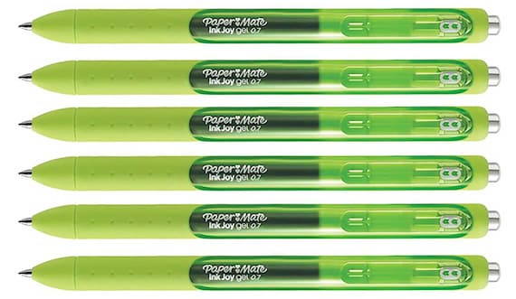 Papermate Inkjoy Gel Light Green Gel Pens Pack of 6 