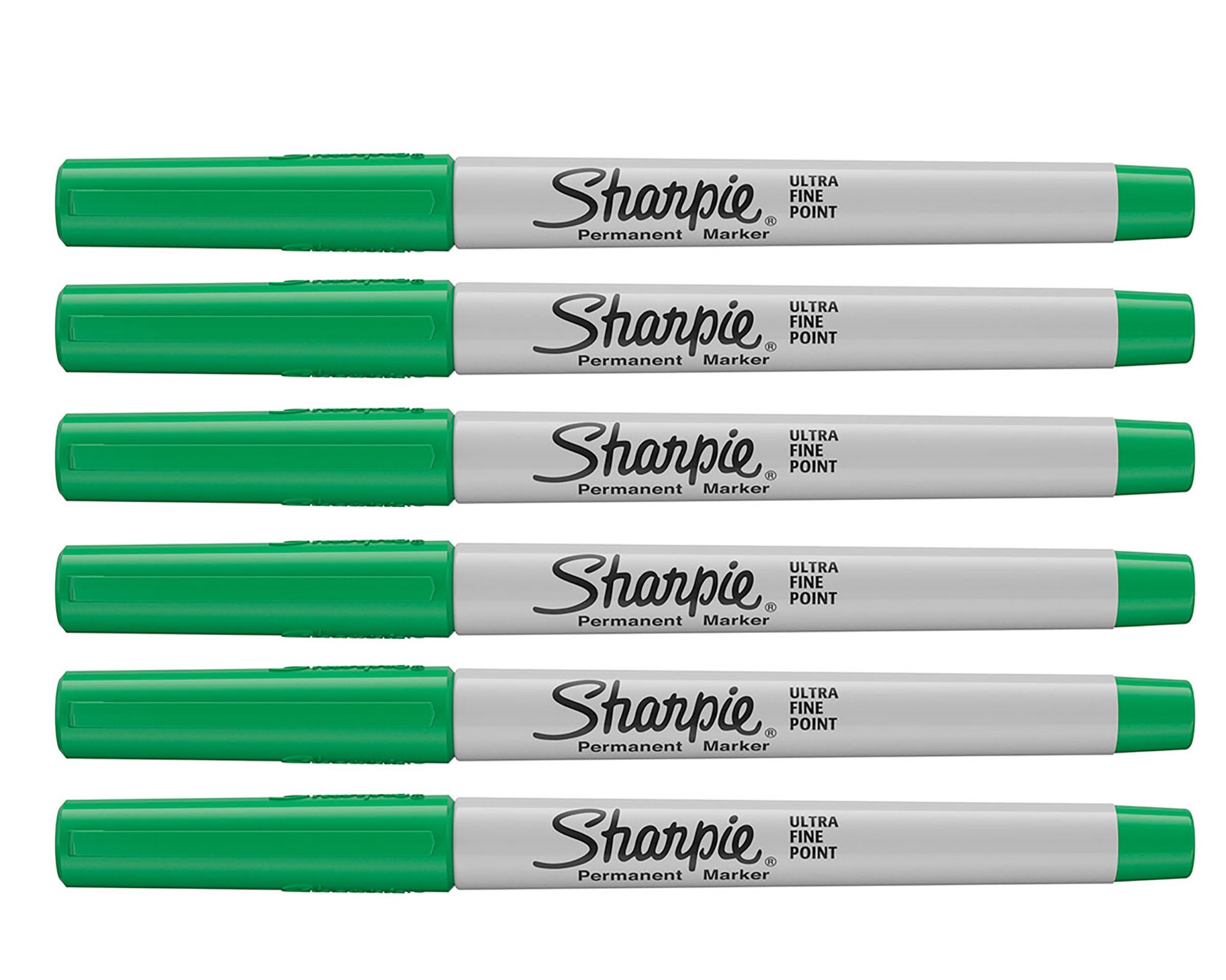 12 Sharpie Neon Green Markers, Fine Point Illustration, Drawing