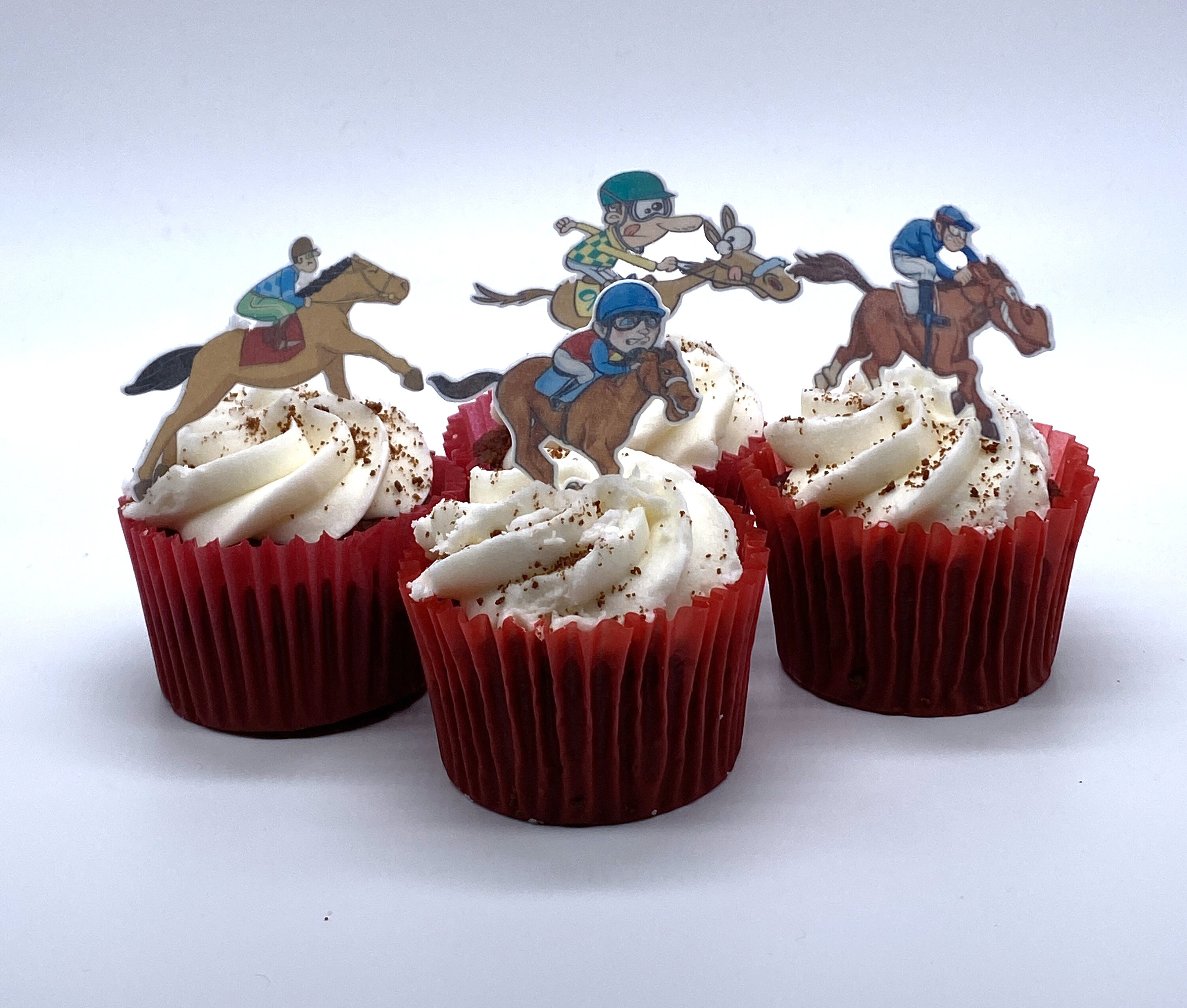 Horse and Jockey edible cake decoration Racehorse cartoon | Etsy