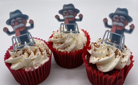 Topper De Gateau De Vieux Homme Grincheux Ethnique Dessus Etsy