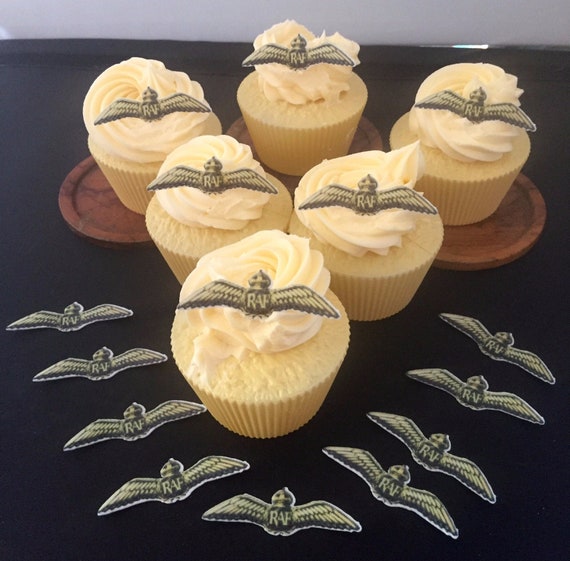 RAF Wings edible cupcake topper cupcake toppers cake - Etsy Nederland