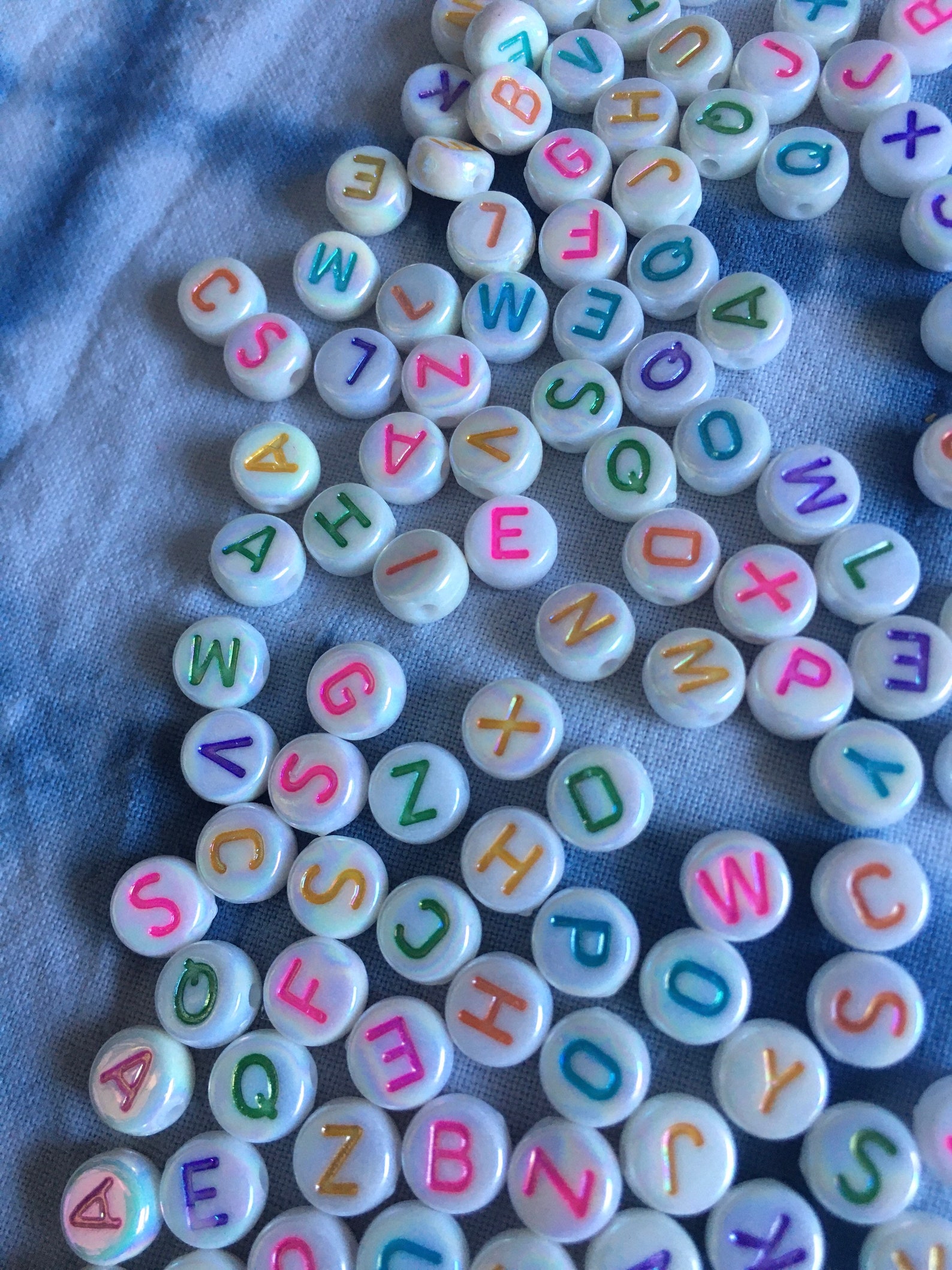 Lot of 10 Pearls Pearl Letters Alphabet From a to Etsy