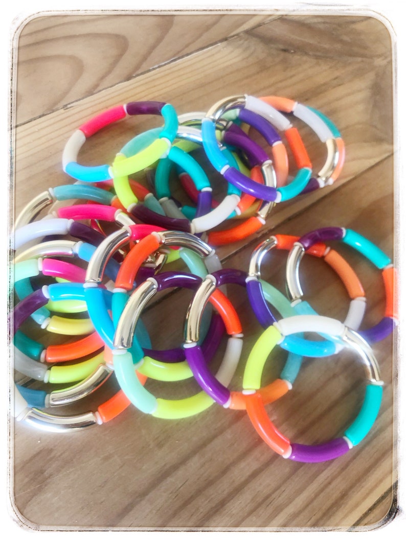 Trendy tube bead bracelet image 1